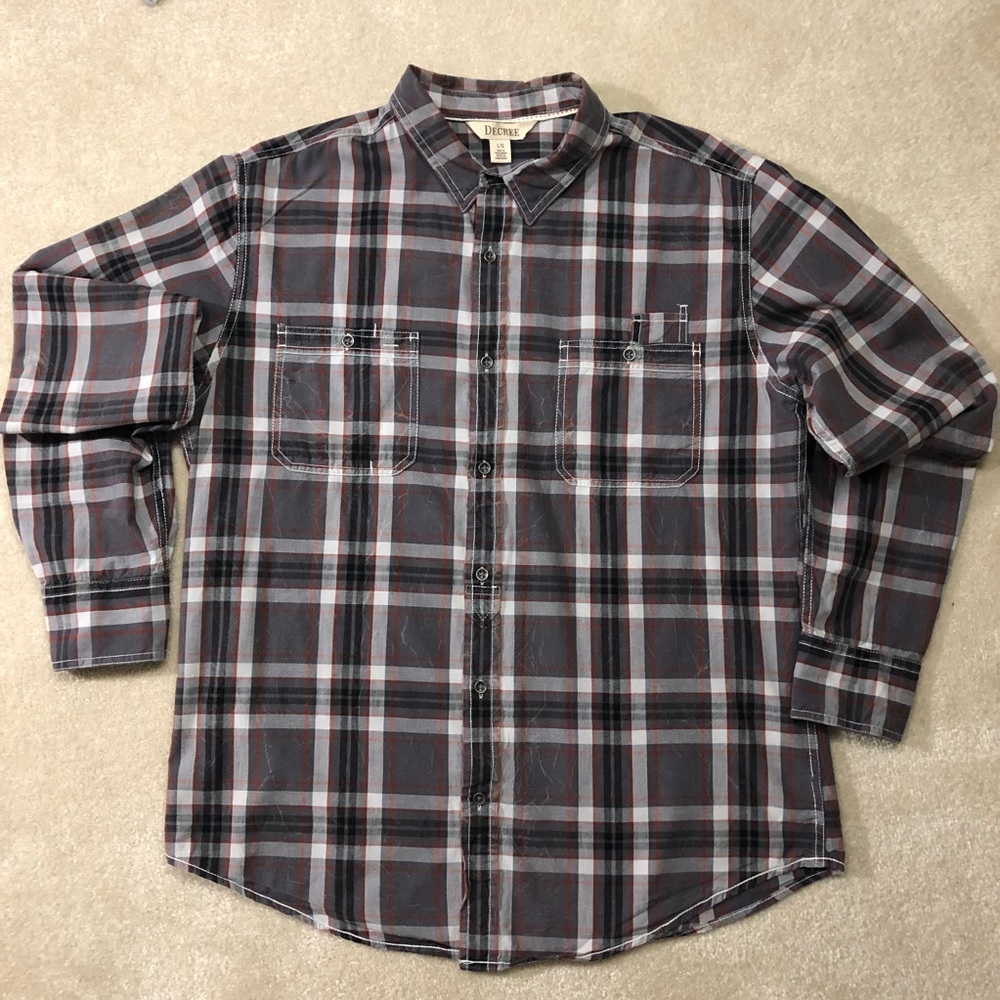 Decree | Quality Plaid Shirt | L